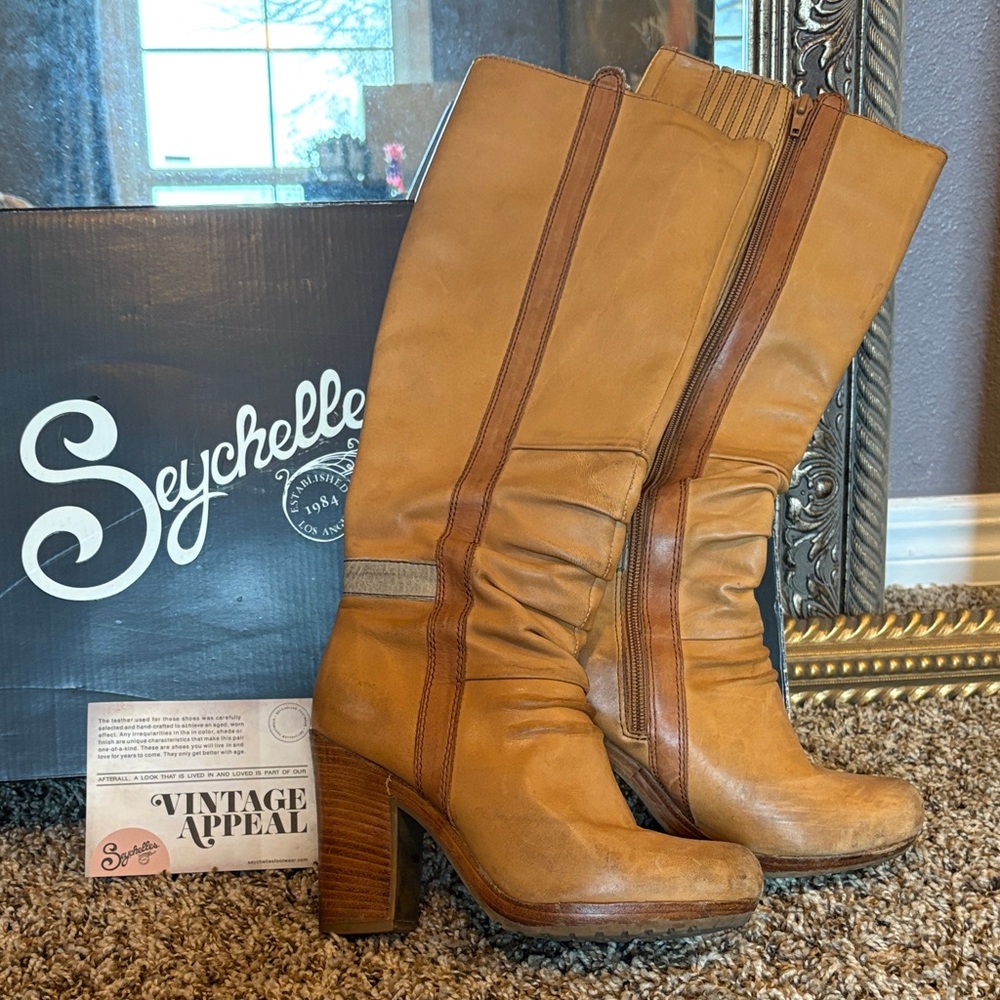 Seychelles Camel Leather High Boots